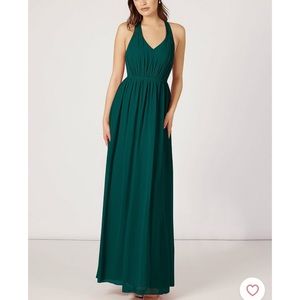 Azazie Nikka Dress in Dark Green